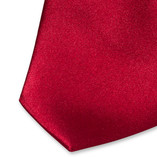 Dunkelrote Satin Krawatte - Thumbnail 2
