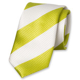 Krawatte Breite Streifen - limettengrün weiß - Thumbnail 1