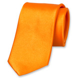Orange Satin Krawatte - Thumbnail 1