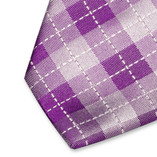 Karo Krawatte violett - Thumbnail 2