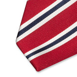 Rote Krawatte Streifendessin - Thumbnail 2
