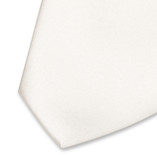 Weiße Satin Krawatte - Thumbnail 2