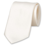 Weiße Satin Krawatte - Thumbnail 1