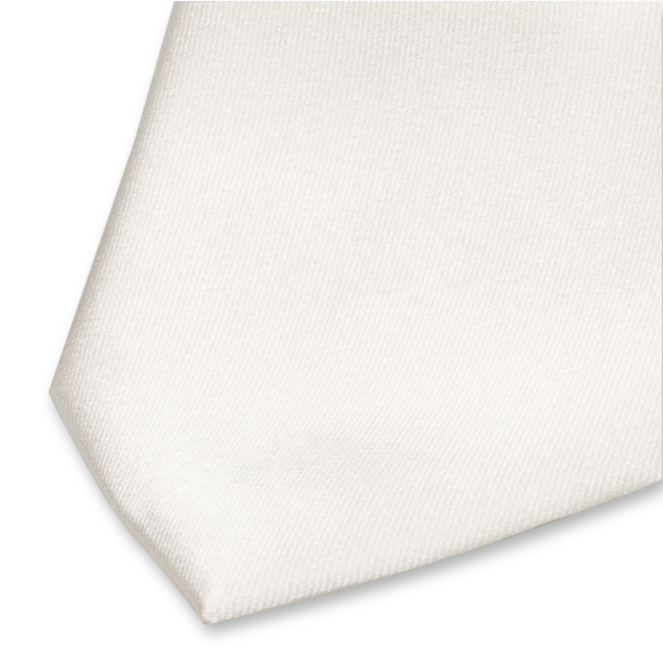 Schmale Satinkrawatte off-white (2)