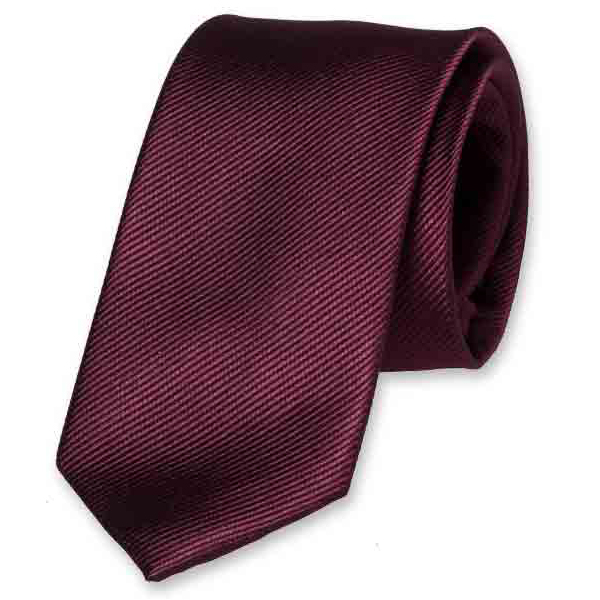 Schmale Krawatte Aubergine (1)