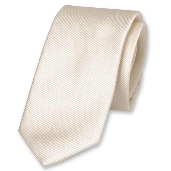 Schmale Krawatte Creme (1)
