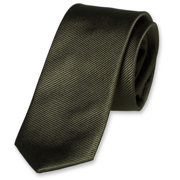 Schmale Krawatte Dunkelgrün (1)