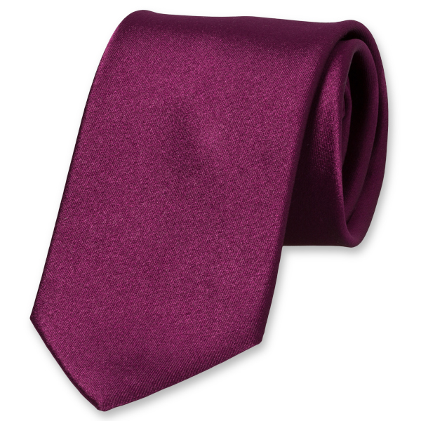 Aubergine Satin Krawatte (1)