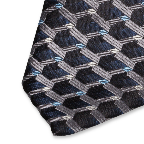 Krawatte Schwarz/ Blau (2)