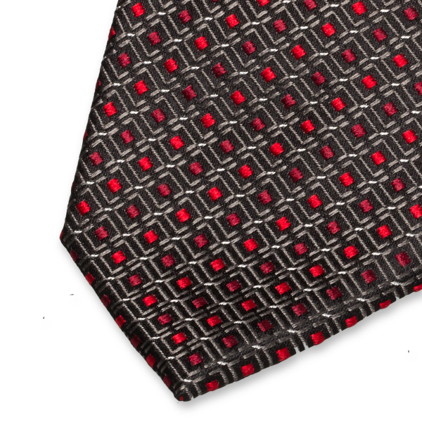 Business Krawatte schwarz rot (2)