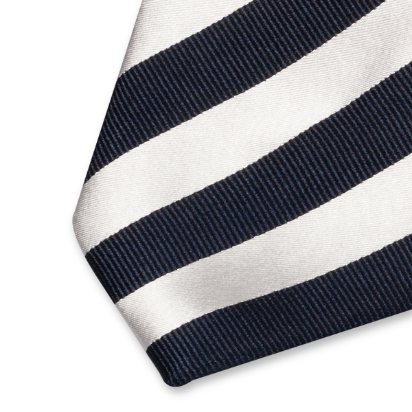 Krawatte dunkelblau/weiß (2)