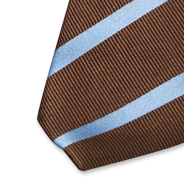 Business-Krawatte braun/hellblau (2)
