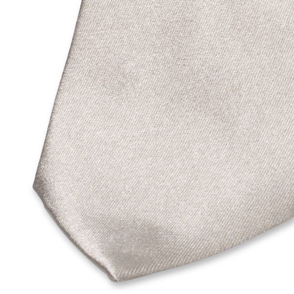 Silbergraue Satinkrawatte (2)