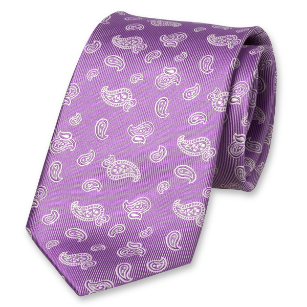 Paisley Krawatte violett (1)