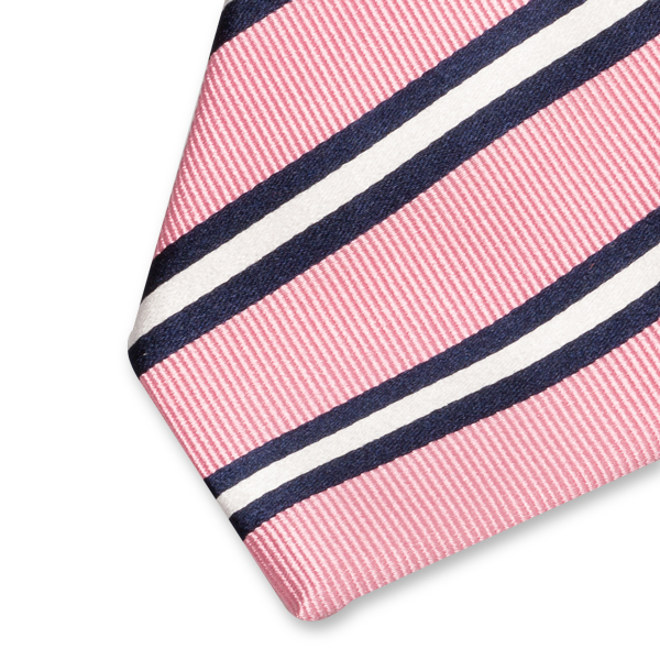 Rosa Krawatte Streifendessin (2)