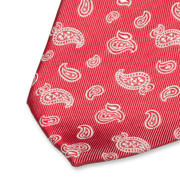 Paisley Krawatte rot (2)