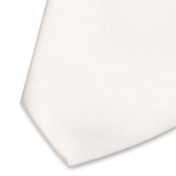 Weiße Satin Krawatte (2)