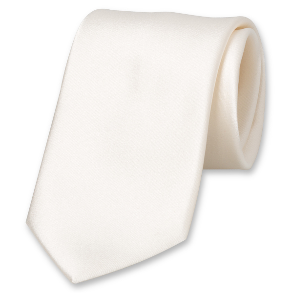 Weiße Satin Krawatte (1)