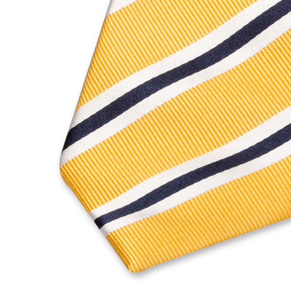 Gelbe Krawatte Streifendessin (2)