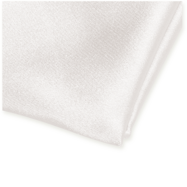 Weißes Satin Einstecktuch (2)