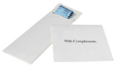 Geschenkumschlag fuer Krawatten und Schals